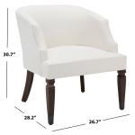 White Linen Upholstered Harriet Accent Chair