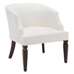 White Linen Upholstered Harriet Accent Chair