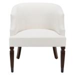 White Linen Upholstered Harriet Accent Chair