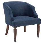 Navy Blue Linen Upholstered Harriet Accent Chair