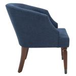 Navy Blue Linen Upholstered Harriet Accent Chair