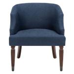 Navy Blue Linen Upholstered Harriet Accent Chair