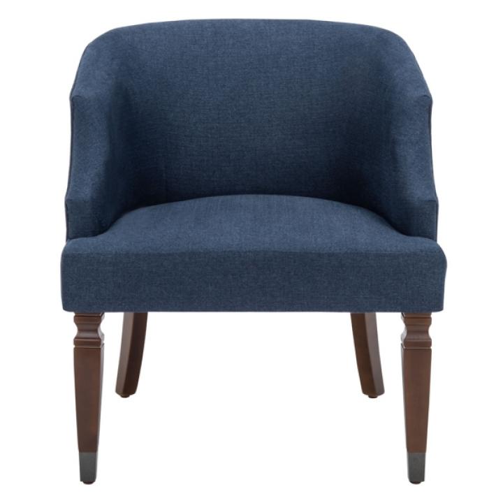 Navy Blue Linen Upholstered Harriet Accent Chair