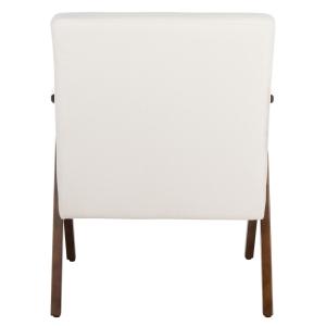 White Mid-Century Modern Sadie Accent Chair