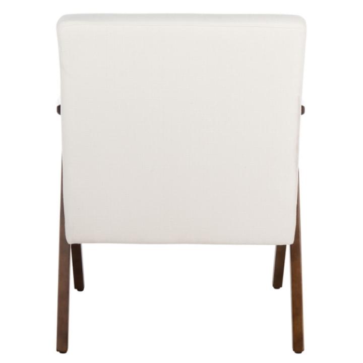 White Mid-Century Modern Sadie Accent Chair
