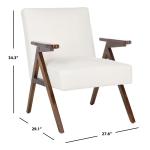 White Mid-Century Modern Sadie Accent Chair