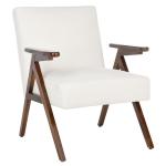 White Mid-Century Modern Sadie Accent Chair