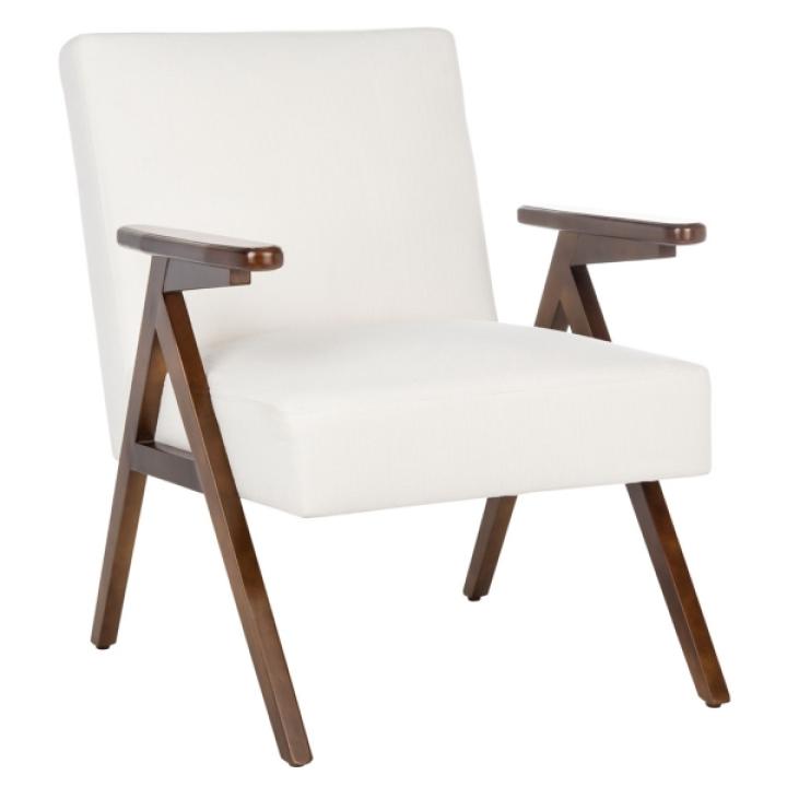 White Mid-Century Modern Sadie Accent Chair