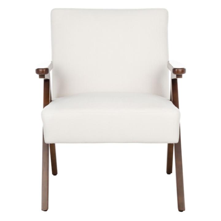 White Mid-Century Modern Sadie Accent Chair