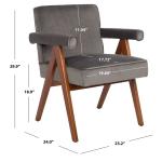 Gray Velvet Mid-Century Kate Accent Chair