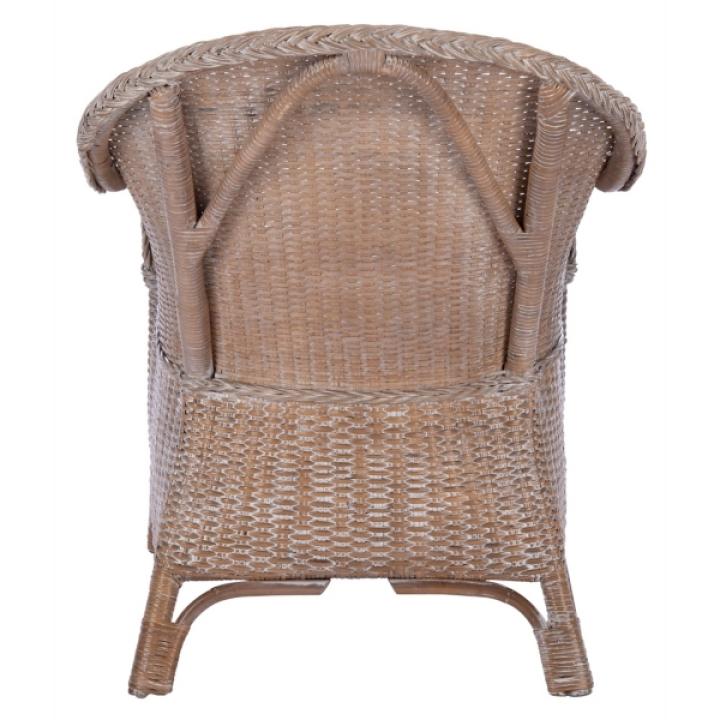 Graywash Rattan Berie Accent Chair