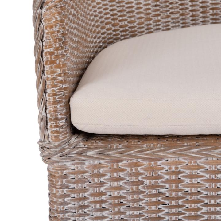 Graywash Rattan Berie Accent Chair