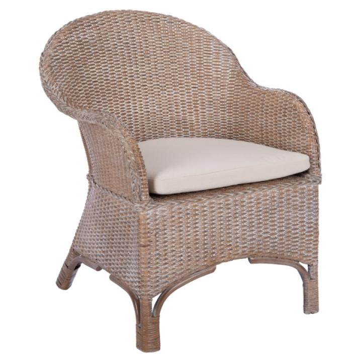 Graywash Rattan Berie Accent Chair