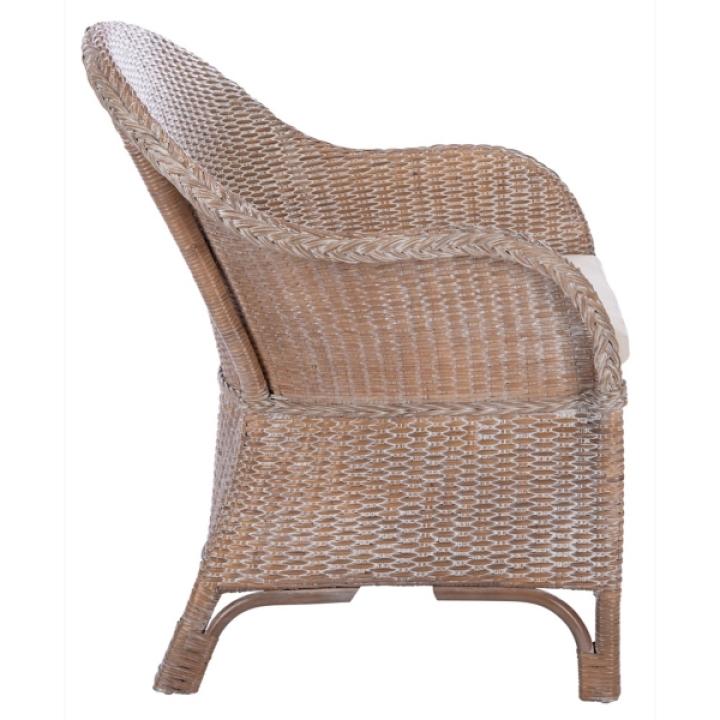 Graywash Rattan Berie Accent Chair