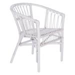 White Rattan Aria Coastal Accent Chairs, Set of 2