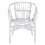 White Rattan Aria Coastal Accent Chairs, Set of 2