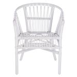 White Rattan Aria Coastal Accent Chairs, Set of 2