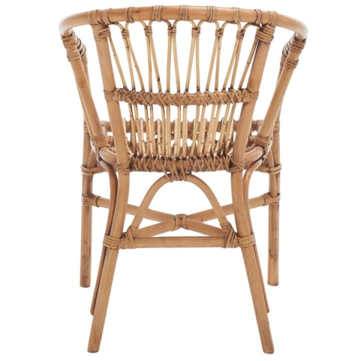 Brown Rattan Aria Coastal Accent Chairs, Set of 2