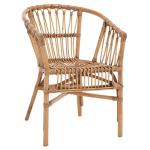Brown Rattan Aria Coastal Accent Chairs, Set of 2