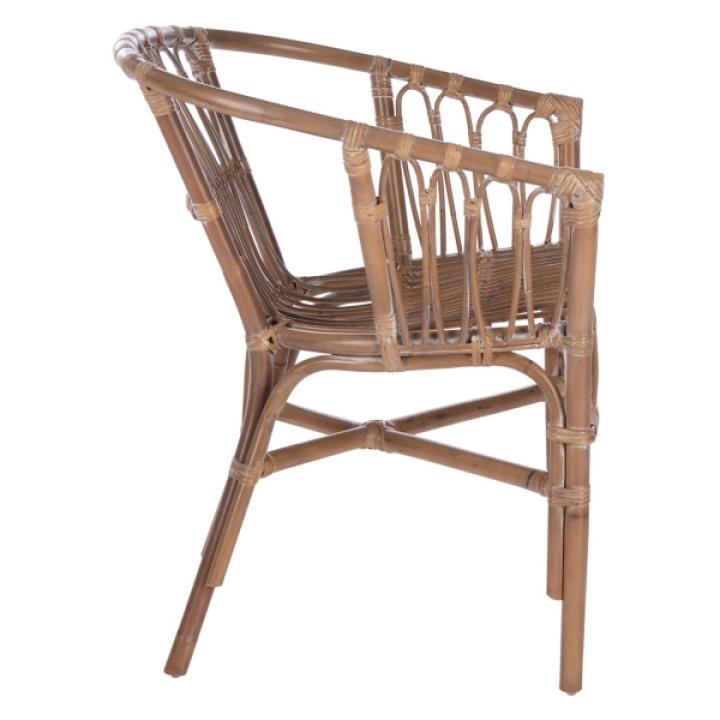 Gray Rattan Aria Coastal Accent Chairs, Set of 2