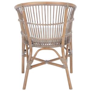 Graywash Rattan Millie Coastal Accent Chair