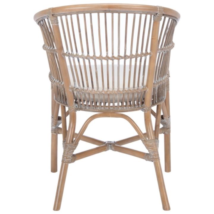 Graywash Rattan Millie Coastal Accent Chair