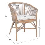Graywash Rattan Millie Coastal Accent Chair
