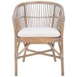 Graywash Rattan Millie Coastal Accent Chair