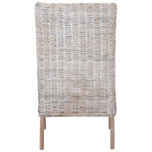 Gray Whitewash Kubu Rattan Sarah Accent Chair