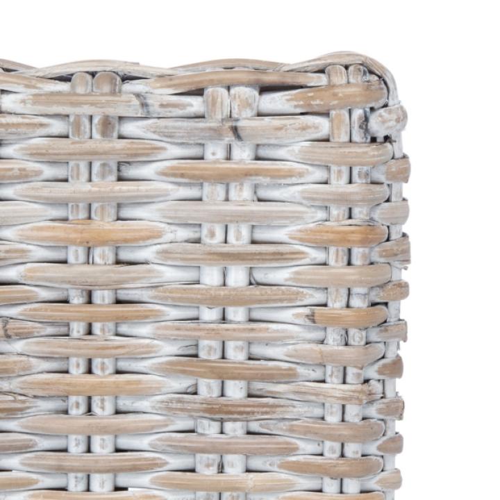 Gray Whitewash Kubu Rattan Sarah Accent Chair