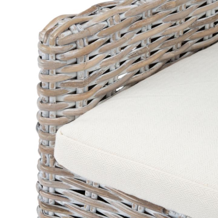 Gray Whitewash Kubu Rattan Sarah Accent Chair