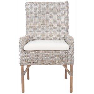 Gray Whitewash Kubu Rattan Sarah Accent Chair