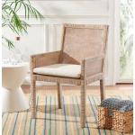 Whitewash Cane and Mango Wood Rayan Accent Chair
