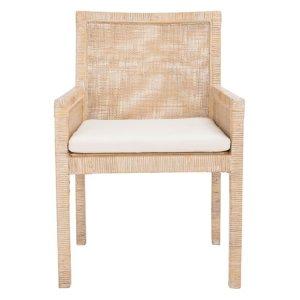 Whitewash Cane and Mango Wood Rayan Accent Chair