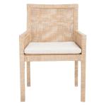 Whitewash Cane and Mango Wood Rayan Accent Chair