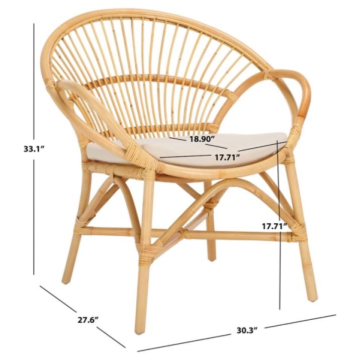 Natural Rattan Scoop Mayme Accent Chair