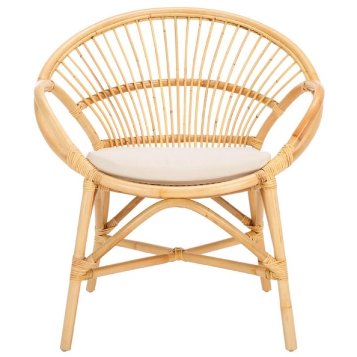 Natural Rattan Scoop Mayme Accent Chair