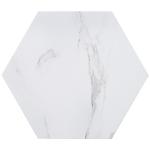 Brown Rattan and Faux Marble Sophie Accent Table