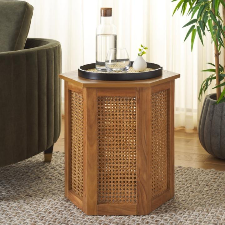 Natural Rattan Sophie Accent Table