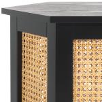 Black and Natural Rattan Sophie Accent Table