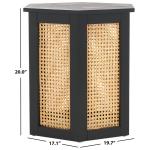 Black and Natural Rattan Sophie Accent Table