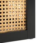 Black and Natural Rattan Sophie Accent Table