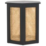 Black and Natural Rattan Sophie Accent Table