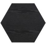 Black and Natural Rattan Sophie Accent Table