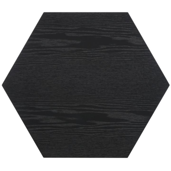 Black and Natural Rattan Sophie Accent Table