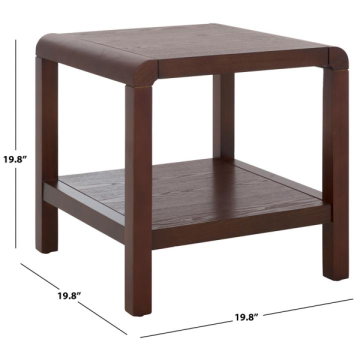 Brown Wood 1-Shelf Tillie Accent Table