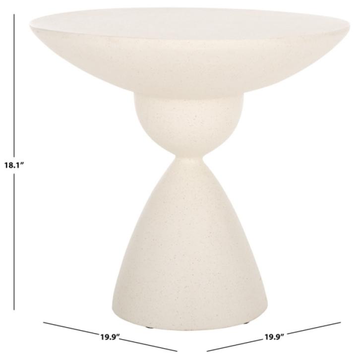 White Ciarra Modern Accent Table
