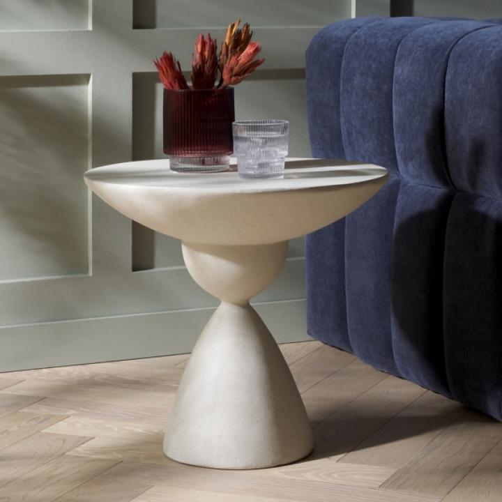 White Ciarra Modern Accent Table