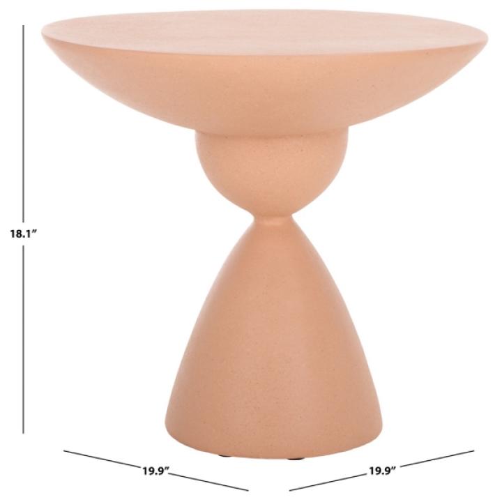 Orange Ciarra Modern Accent Table
