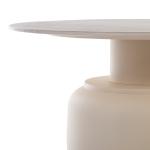 Beige Ceramic Bella Modern Accent Table, 18 in.